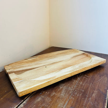 Footed Suar Wood Slanted Board