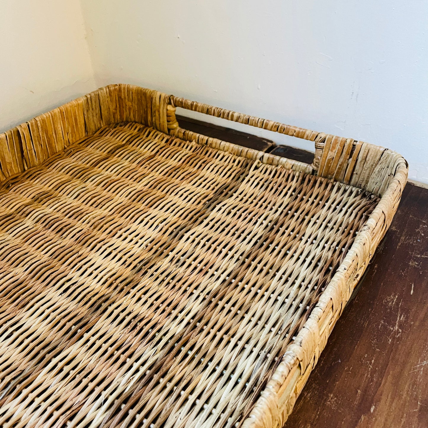 Hand-Woven Rattan Trays w/ Handles