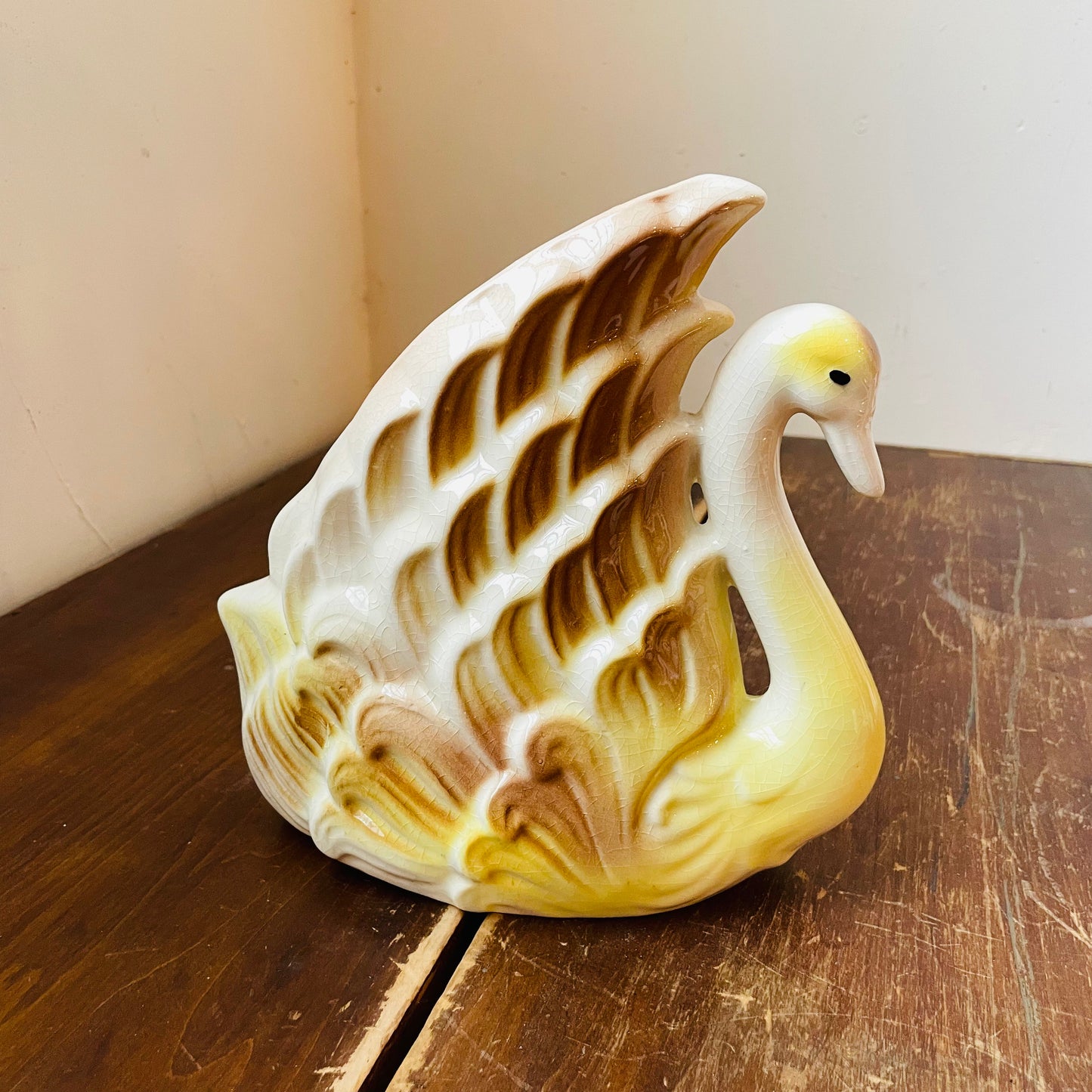 Yellow Swan Planter- Vintage
