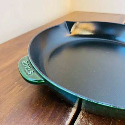 STAUB Cast Iron 12-inch Fry Pan- Basil