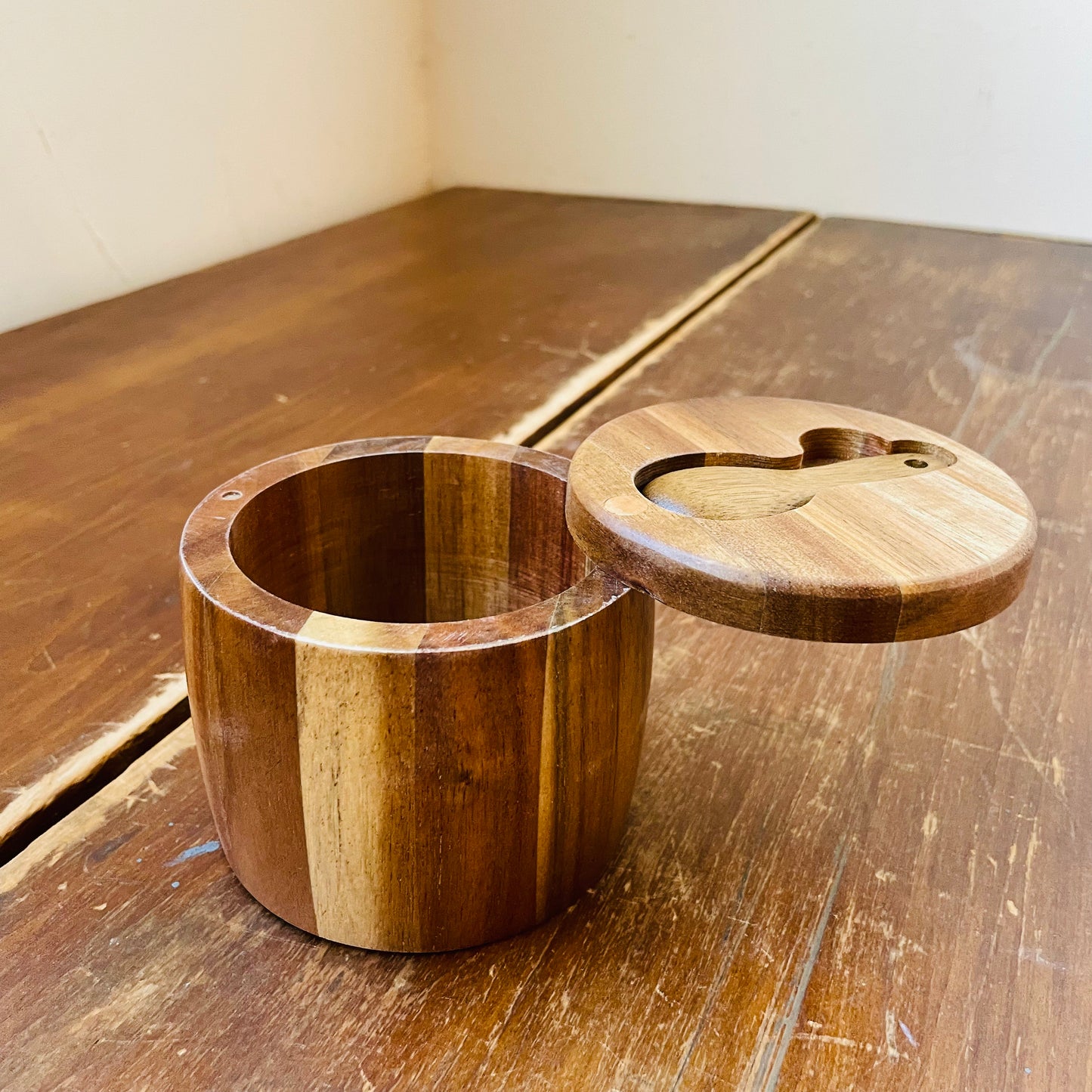 Acacia Wood Salt Cellar