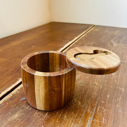 Acacia Wood Salt Cellar