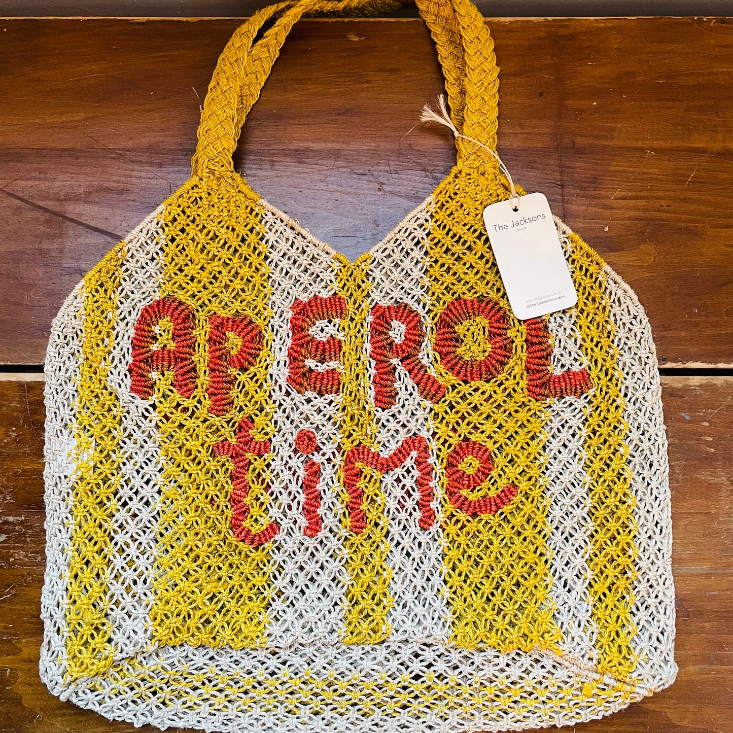 Drew Stripe Aperol Time Jute Bag