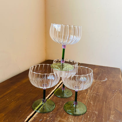 Bloom Coupe Glasses- Set of 4