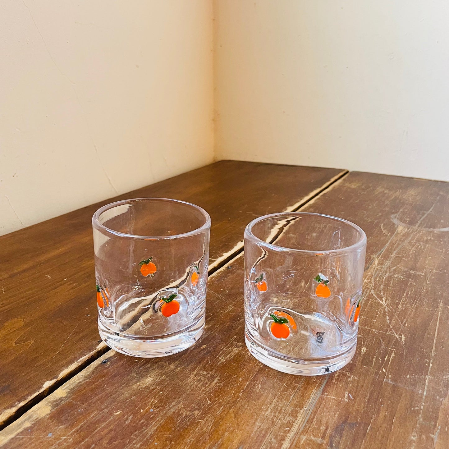 Peach Icon Glasses- Set of 2
