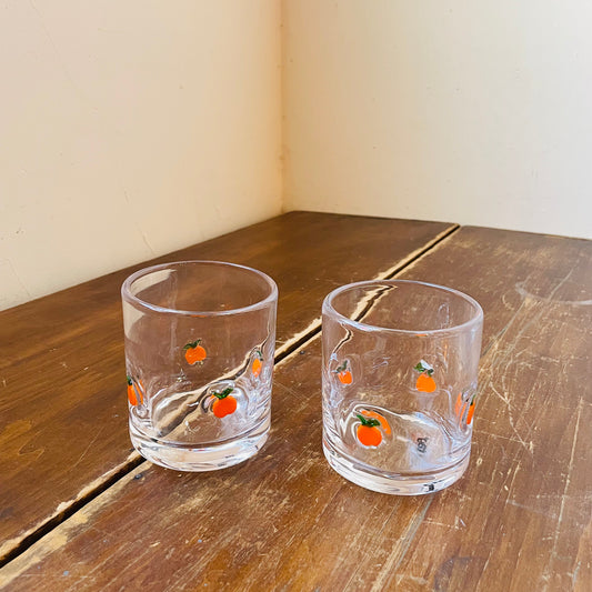 Peach Icon Glasses- Set of 2