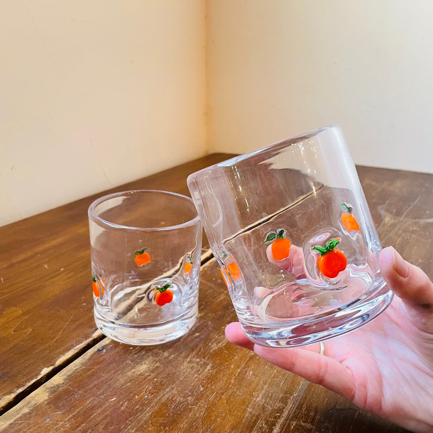 Peach Icon Glasses- Set of 2