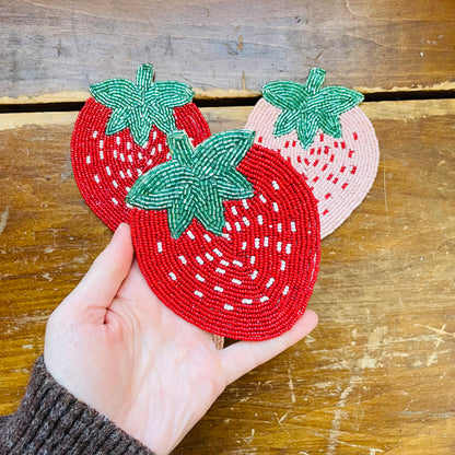 Beaded Strawberry Coasters
