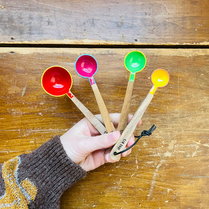 Bold Colored Enameled Measuring Spoons