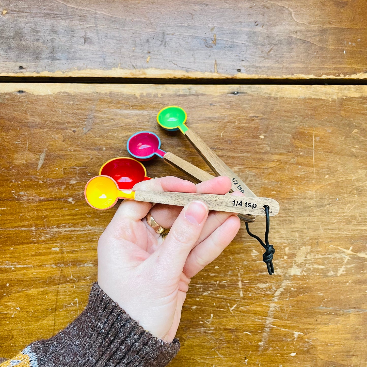 Bold Colored Enameled Measuring Spoons