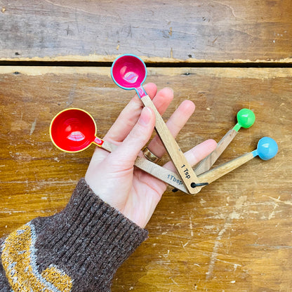 Bold Colored Enameled Measuring Spoons