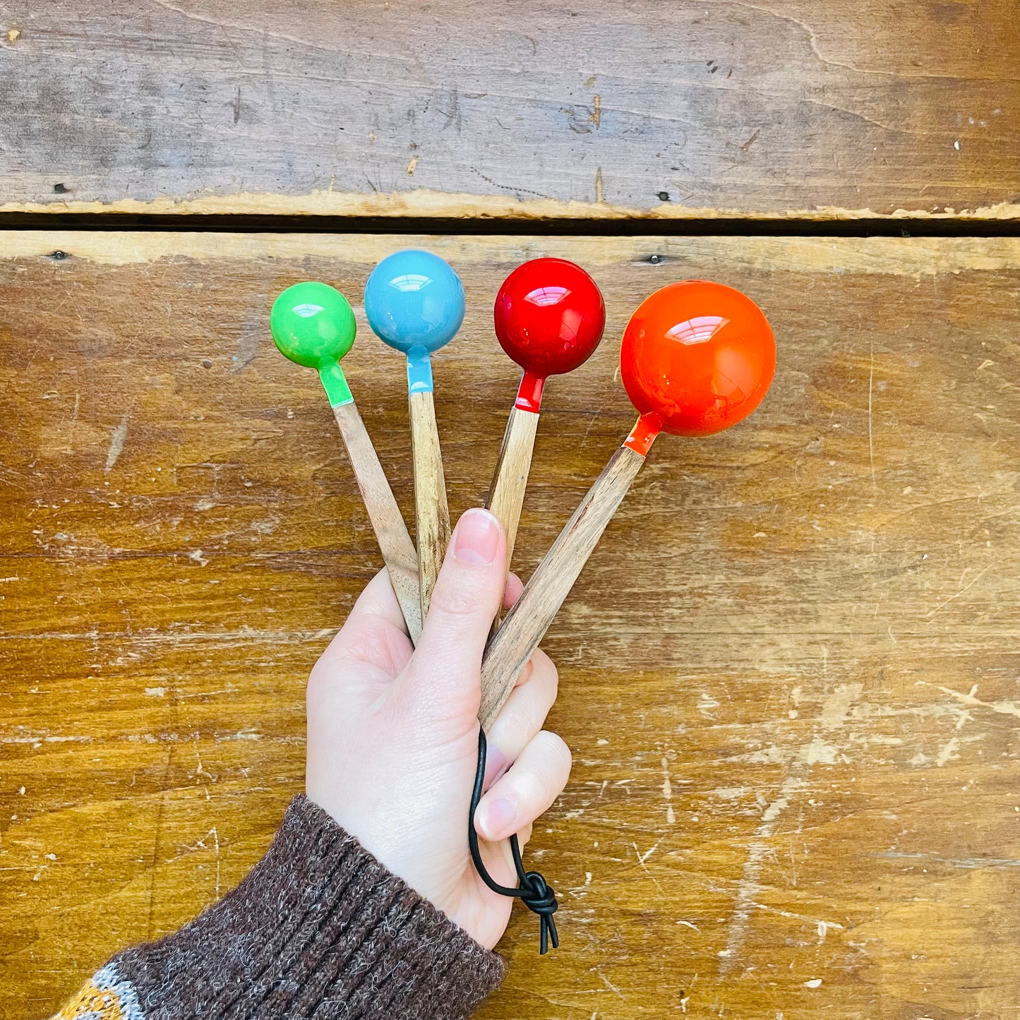 Bold Colored Enameled Measuring Spoons