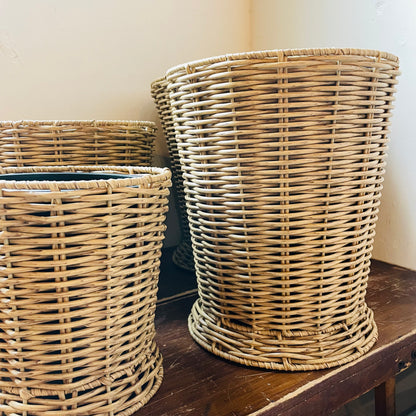 Set of 4 Poly-Weave Field Flower Buckets