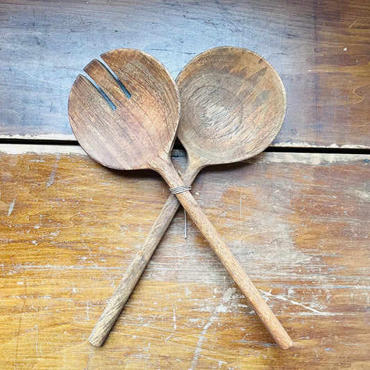 Mango Wood Salad Server Set