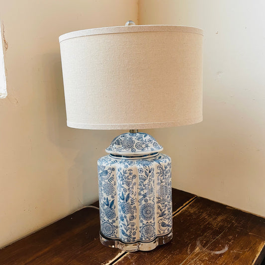 Petal & Plume Porcelain Lamp