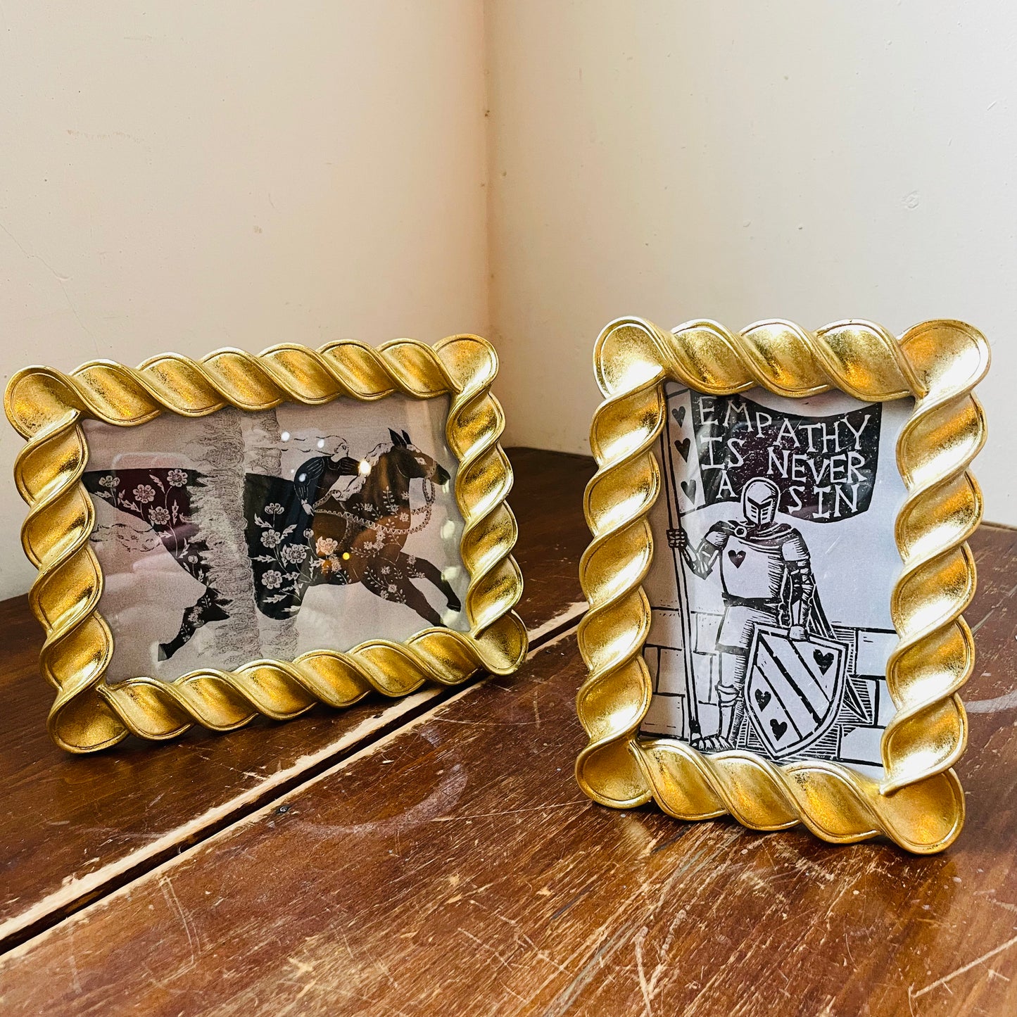 Spiral Twist Gold Leaf Photo Frame