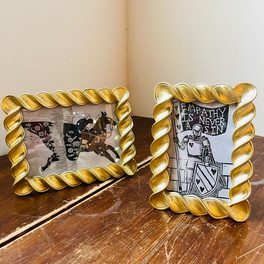 Spiral Twist Gold Leaf Photo Frame