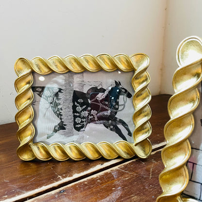 Spiral Twist Gold Leaf Photo Frame