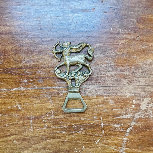 Brass Sagittarius Bottle Opener- Vintage