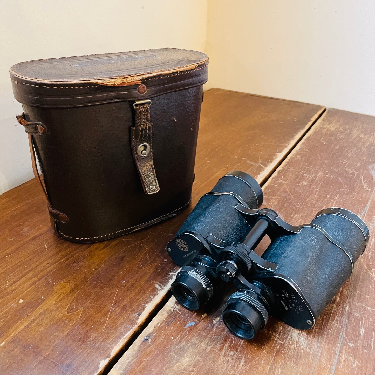 CBC 10x50  Binoculars in Leather Case- Vintage