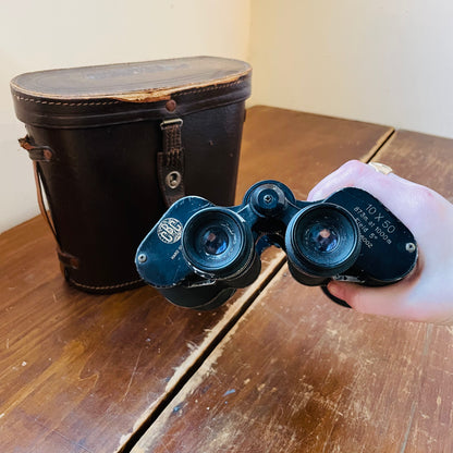 CBC 10x50  Binoculars in Leather Case- Vintage