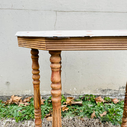 Shabby Chic Wooden Spindle Leg Table- Vintage