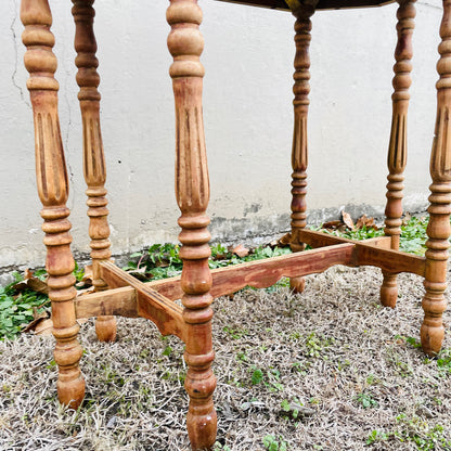 Shabby Chic Wooden Spindle Leg Table- Vintage