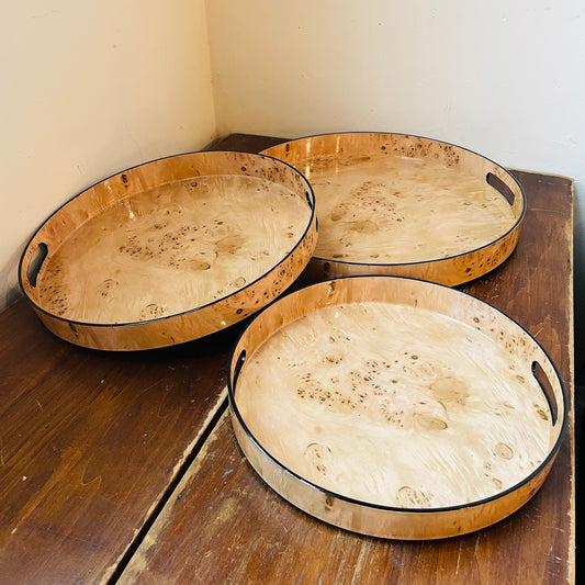 Burled Wood Pattern Tray