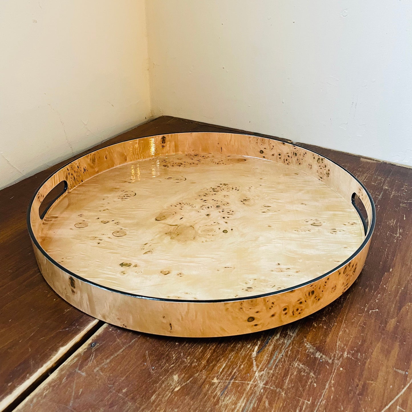 Burled Wood Pattern Tray