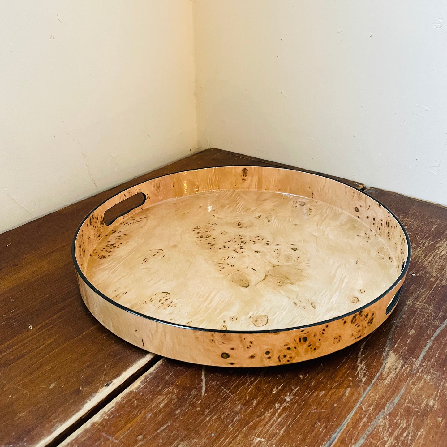 Burled Wood Pattern Tray