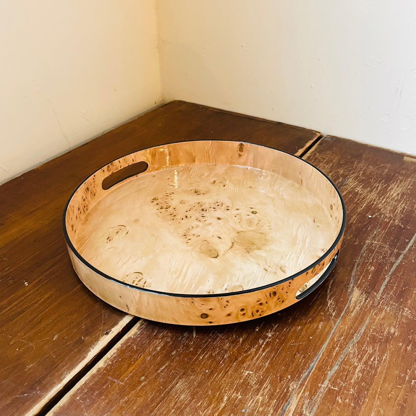 Burled Wood Pattern Tray