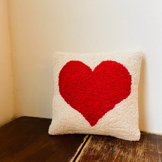 Red Heart Hook Pillow