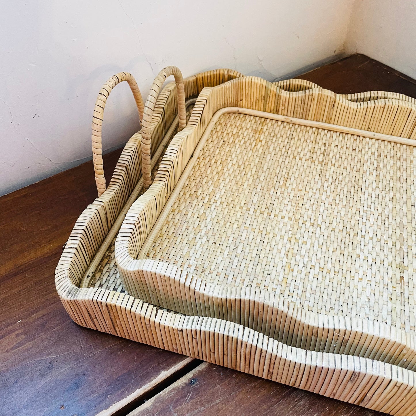 Scalloped Edge Tray with Handles