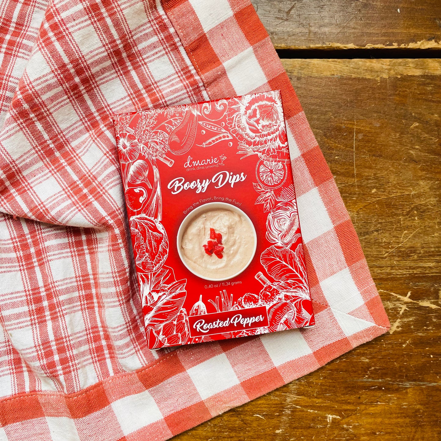 Roasted Pepper Boozy Dip