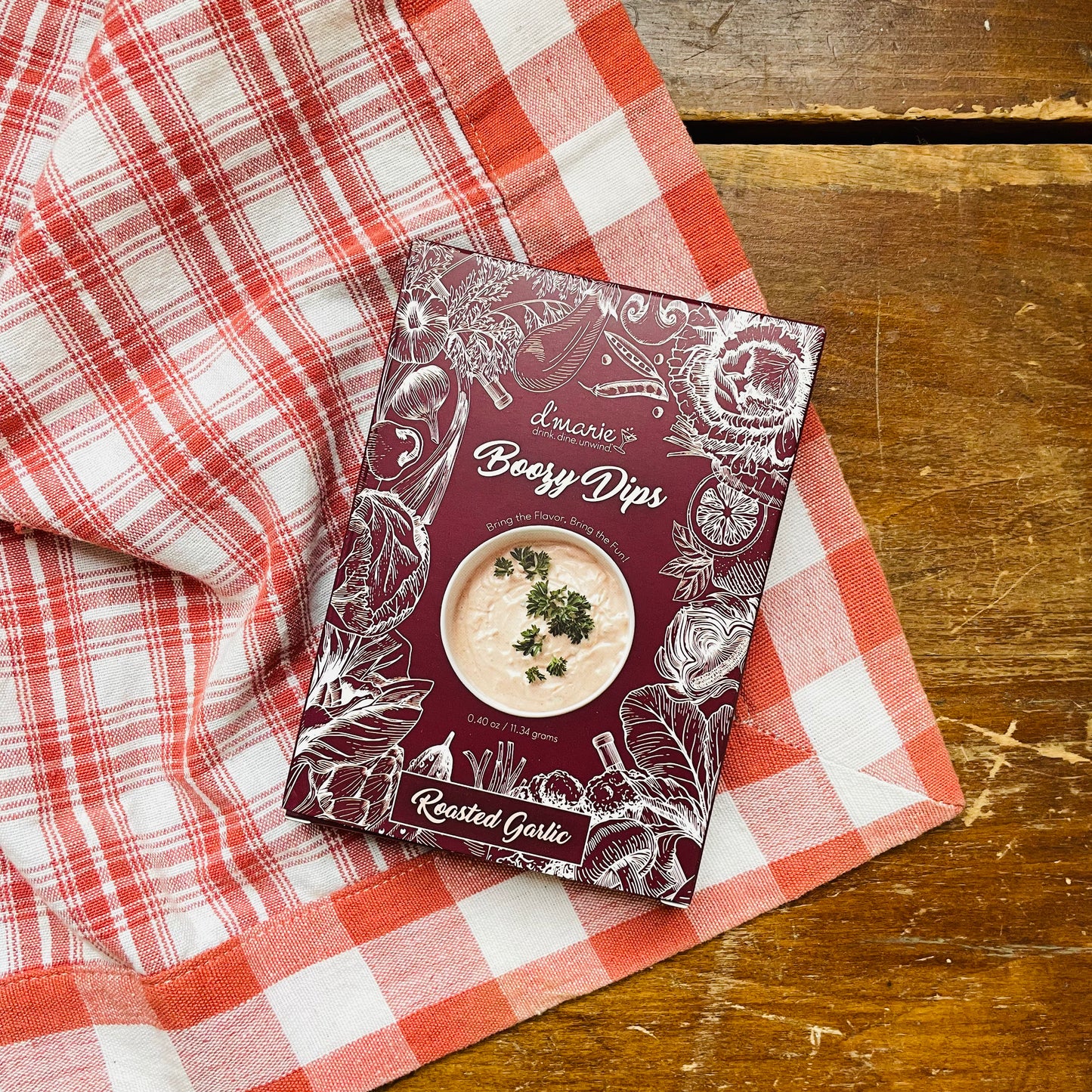 Roasted Garlic Boozy Dip