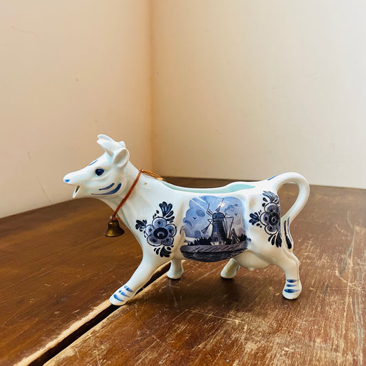 Blue DBL Delft Cow Creamer- Vintage