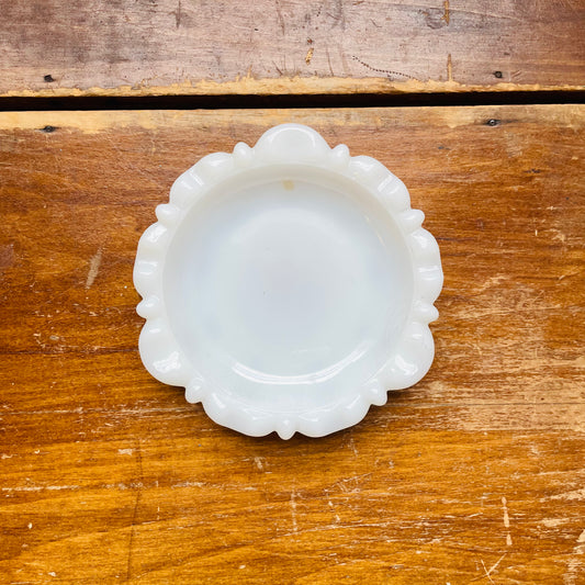 Milk Glass Ashtray- Vintage