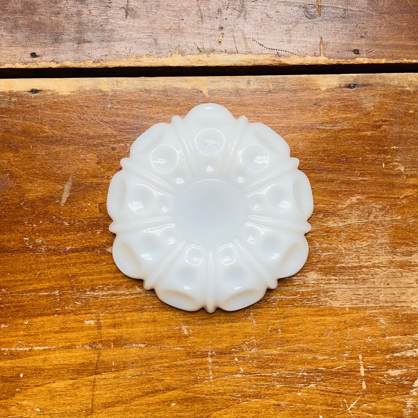 Milk Glass Ashtray- Vintage