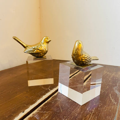 Gold Bird on Acrylic Block