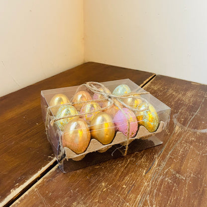 Box of Antiqued Colorful Eggs