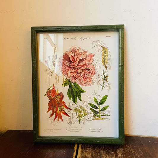 Tinna Higgins Floral Green Bamboo Framed Wall Art