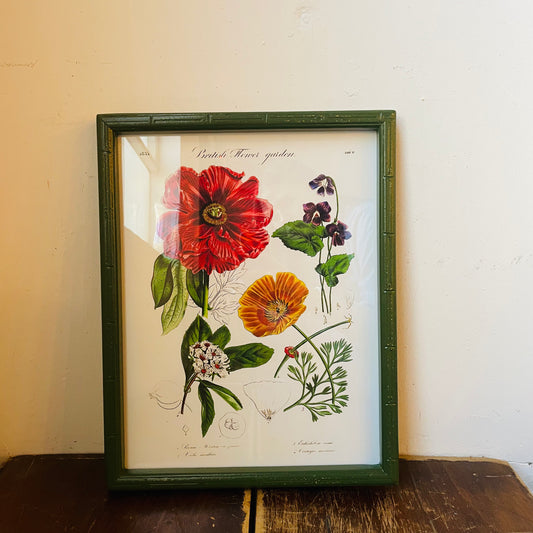 Tinna Higgins Floral Green Bamboo Framed Wall Art