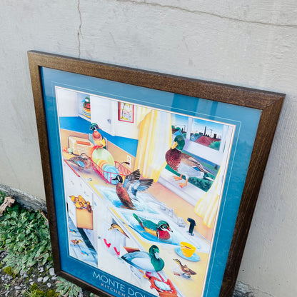 Kitchen Preserve Teal Border Framed Print