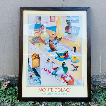 Kitchen Preserve Butter Yellow Border Framed Print