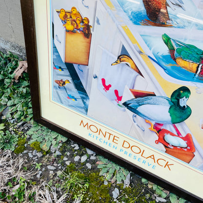 Kitchen Preserve Butter Yellow Border Framed Print