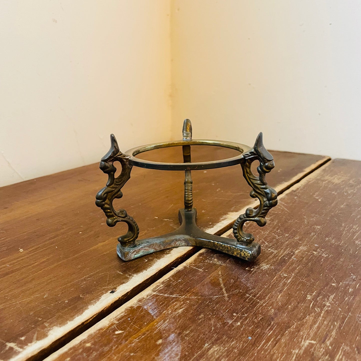 Brass Dragon Rose Bowl Stand- Vintage