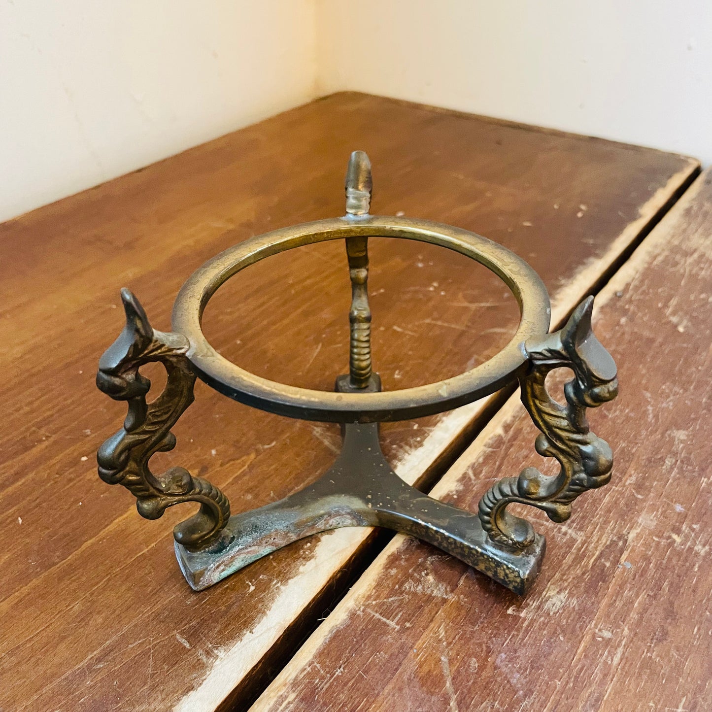 Brass Dragon Rose Bowl Stand- Vintage