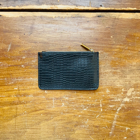Estella Bartlett Black Croc Card Purse