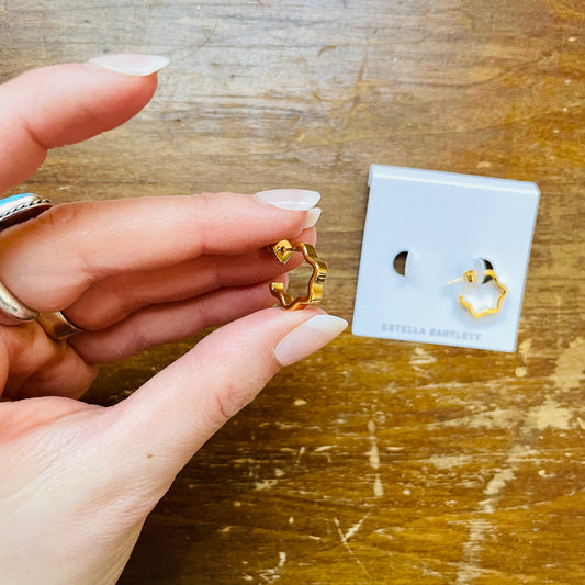 Estella Bartlett Flat Wave Hoops