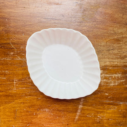 Stoneware Dish with Scalloped Edge